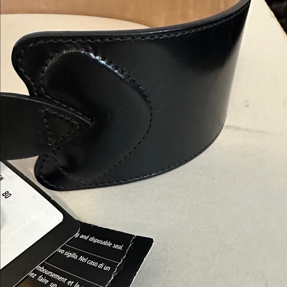 Alexander McQueen Wide Black Leather Nero Belt Italy 80 NWT Host Pick!